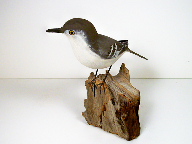 Mockingbird Carving by Peter Peltz Cape Cod Mass.